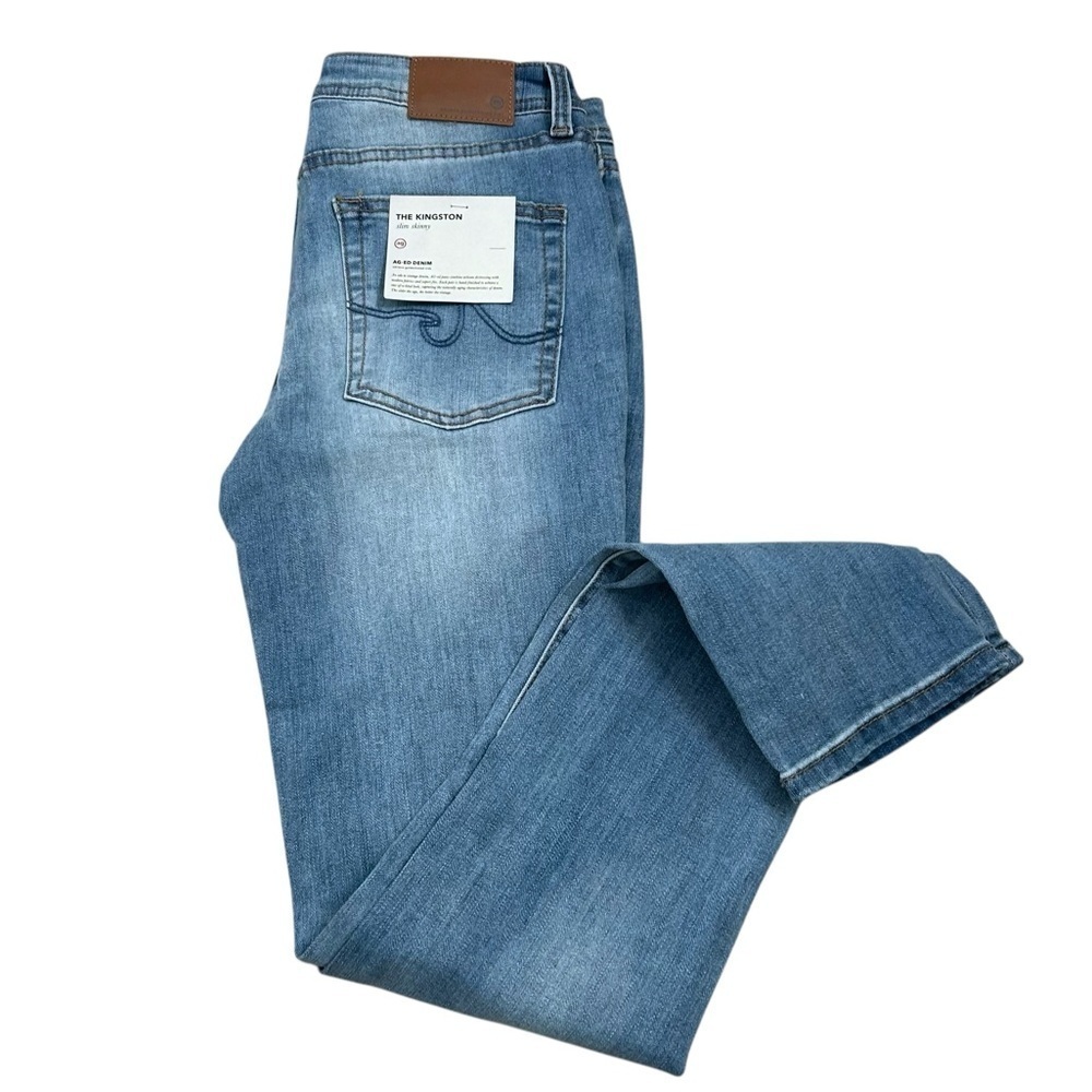 Adriano Goldschmied Kids The Kingston Slim Skinny Light Wash Jeans Sand Blue 16